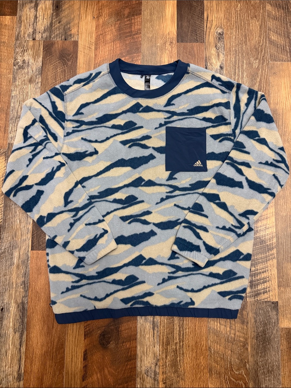 Adidas Golf Texture Print Fleece Crewneck Men’s M Camo HF6525